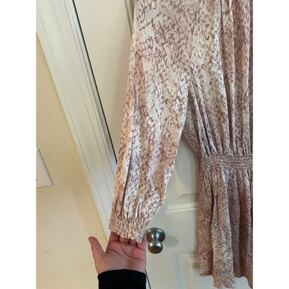 Bella Dahl Womens Smocked Snake Print Dress‎ Size Small - Picture 5 of 8